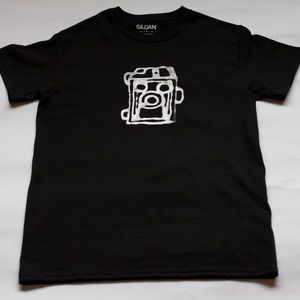 Hand painted camera T. Size S Gilden T.
